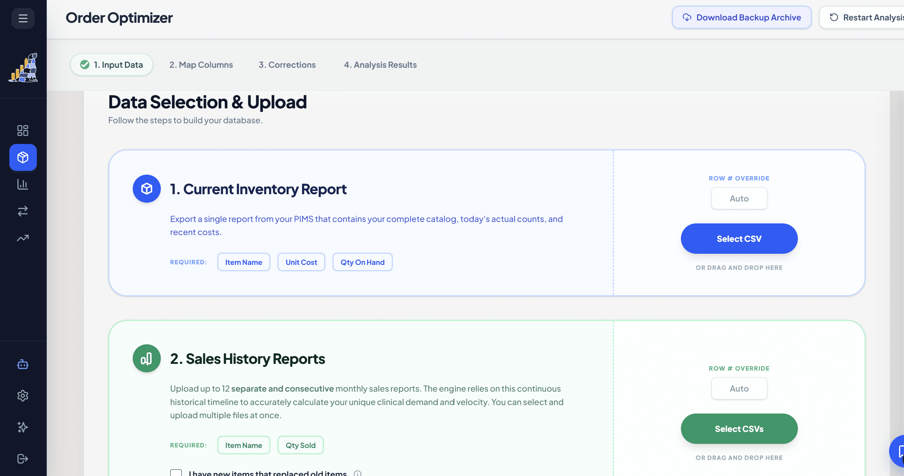 Order Optimizer Workflow Step 2
