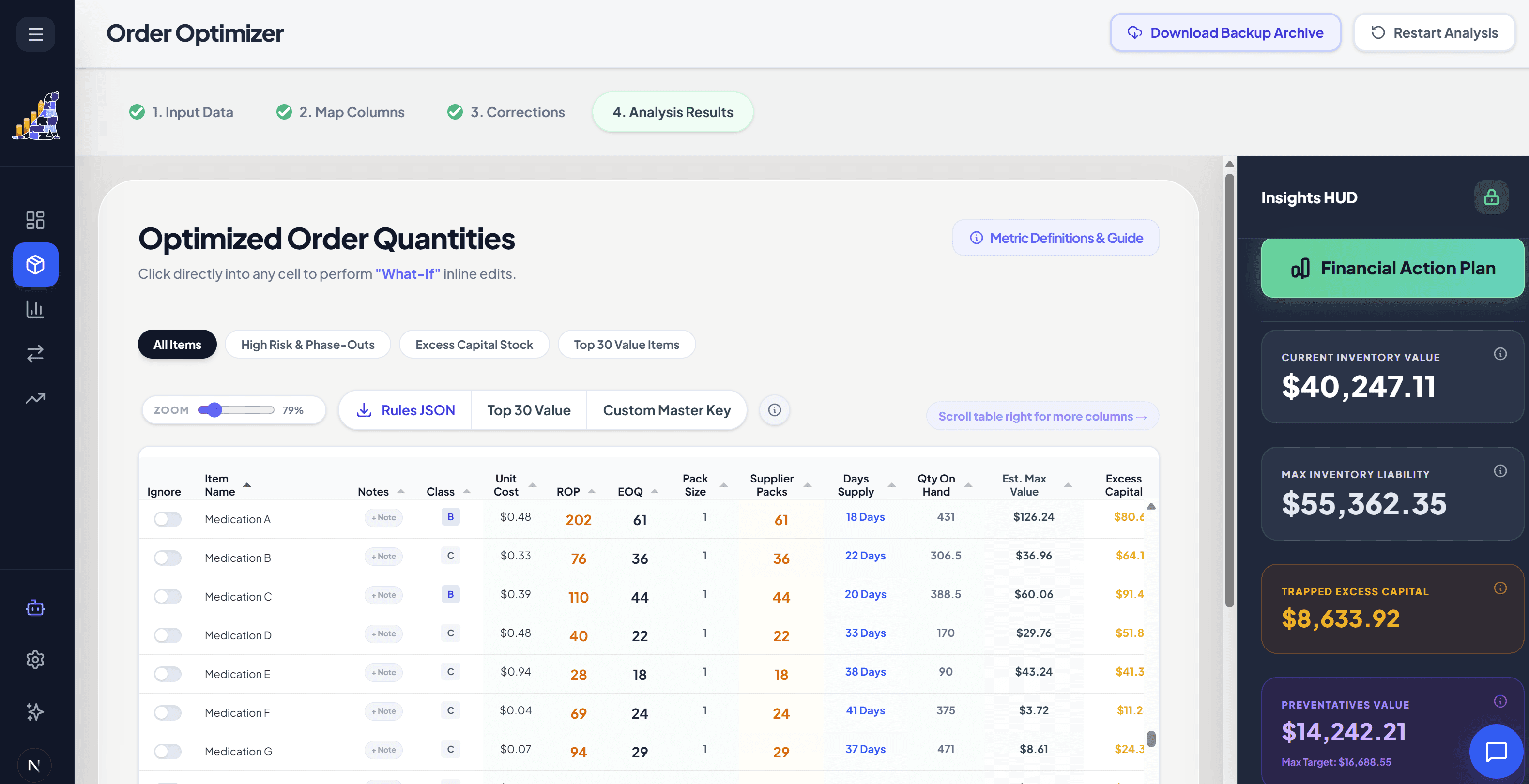 Order Optimizer Workflow Step 4